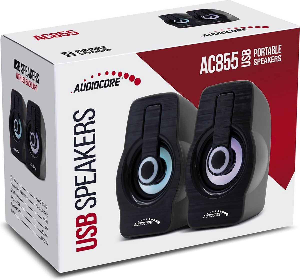 Audiocore AC855 B 2.0 Computerspeakers - afbeelding 3