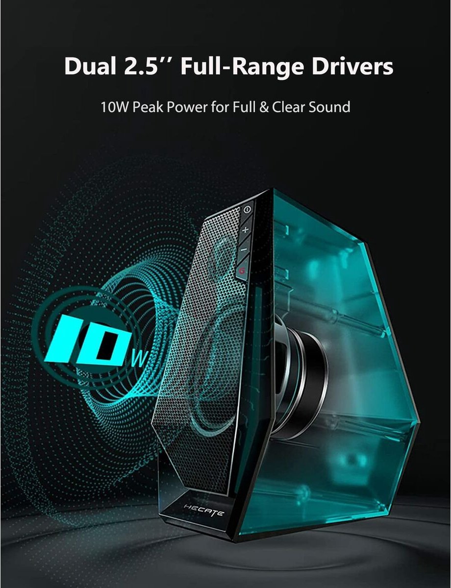 Edifier G1500 - 2.0 Gaming Speakerset / Zwart - afbeelding 4