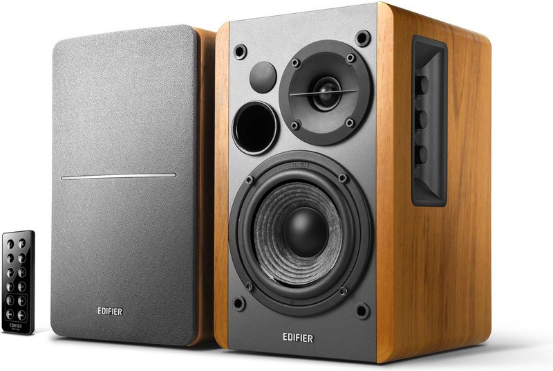Edifier r1280db zwart bruin - Edifier R1280DB Actieve Bluetooth Bookshelf Speakers