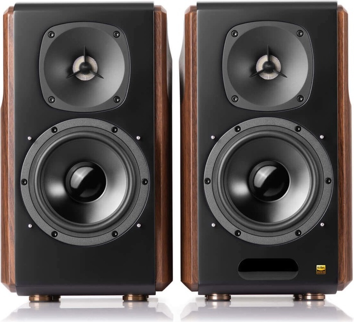Edifier s2000mkiii zwart bruin 3 orig - Edifier S2000MKIII Powered Bluetooth Bookshelf Speaker