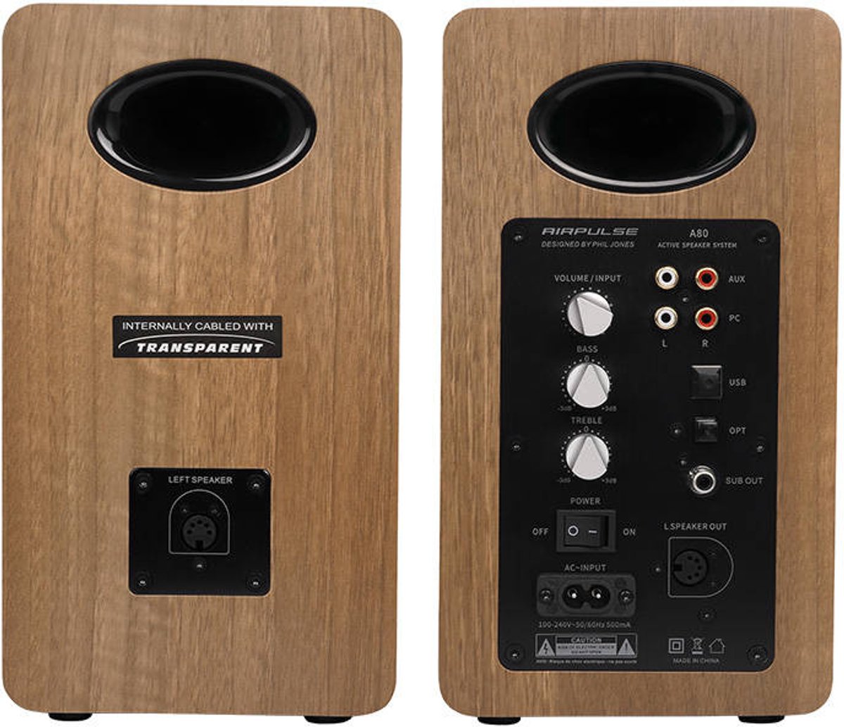 Airpulse A80 Active Bookshelf Speaker System - afbeelding 4