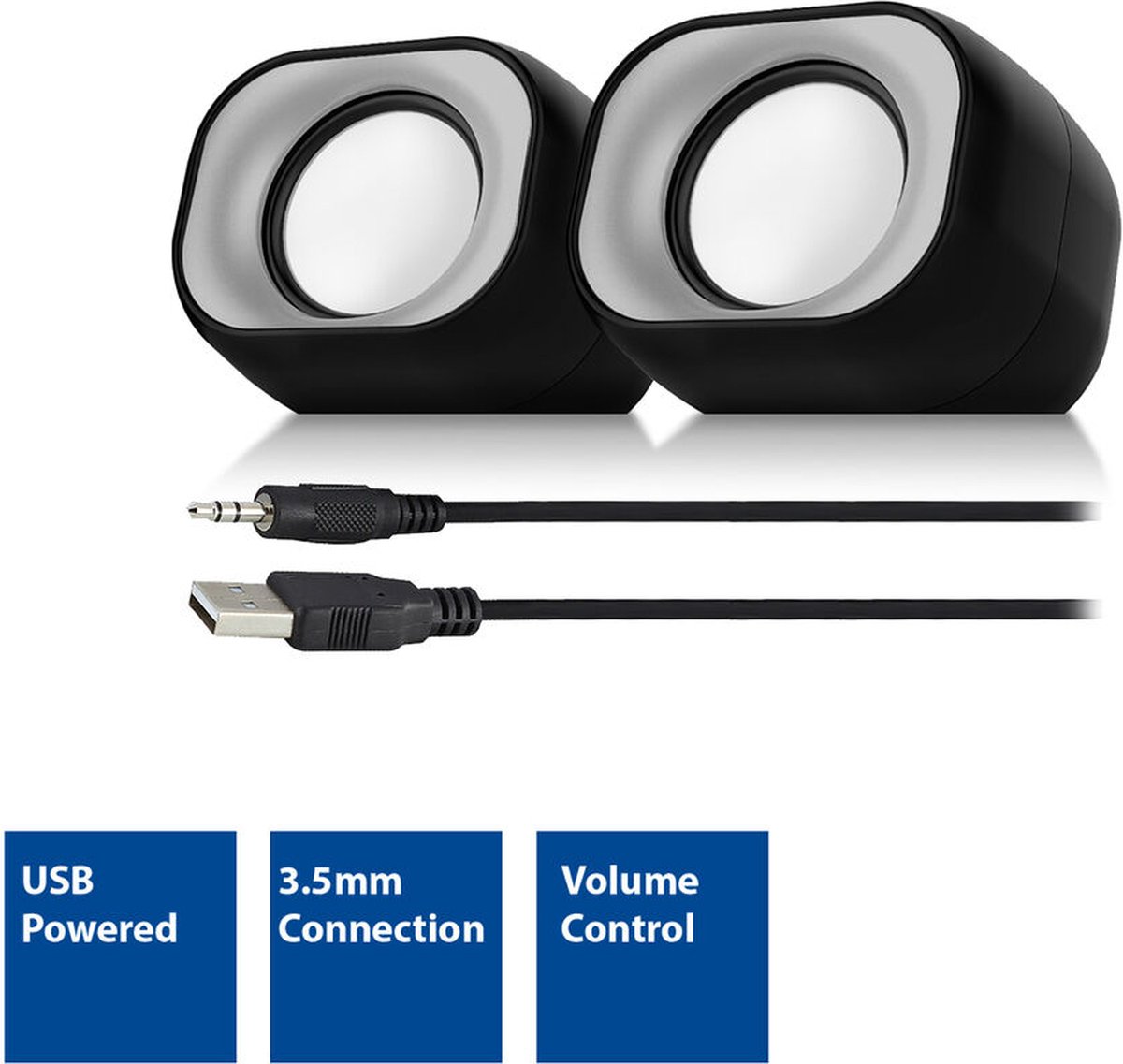Eminent Pc Speakerset 2.0 Voor Pc En Laptop | Speakers Voor Pc| Voeding Via Usb - afbeelding 3