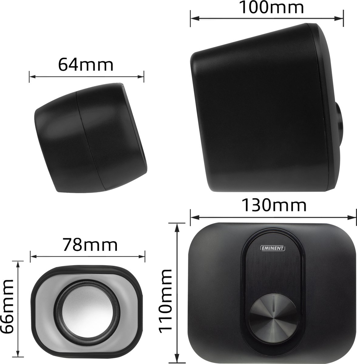 Eminent Pc Speakerset 2.1 Voor Pc En Laptop | Speakers Voor Pc Met Subwoofer | - afbeelding 5