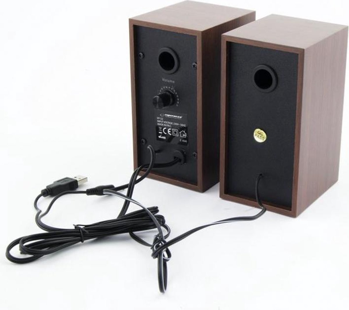 Esperanza Stereo Speakers 2.0 Folk - Met Houten Behuizing - afbeelding 3