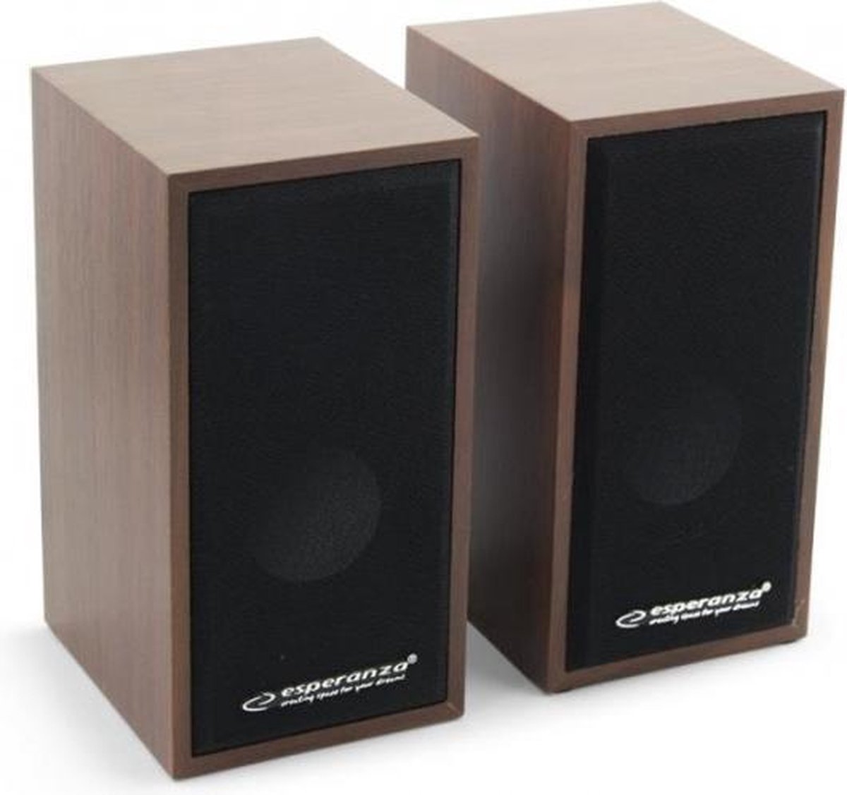 Esperanza Stereo Speakers 2.0 Folk - Met Houten Behuizing - afbeelding 5