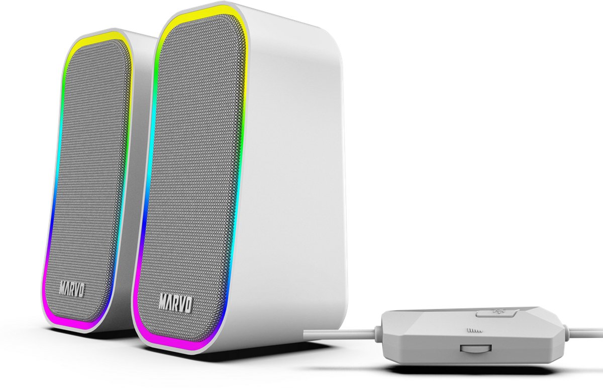 Marvo 2.0 Speakers Havoc 20 - 2X 3W- Rgb Verlichting - Grijs - afbeelding 2
