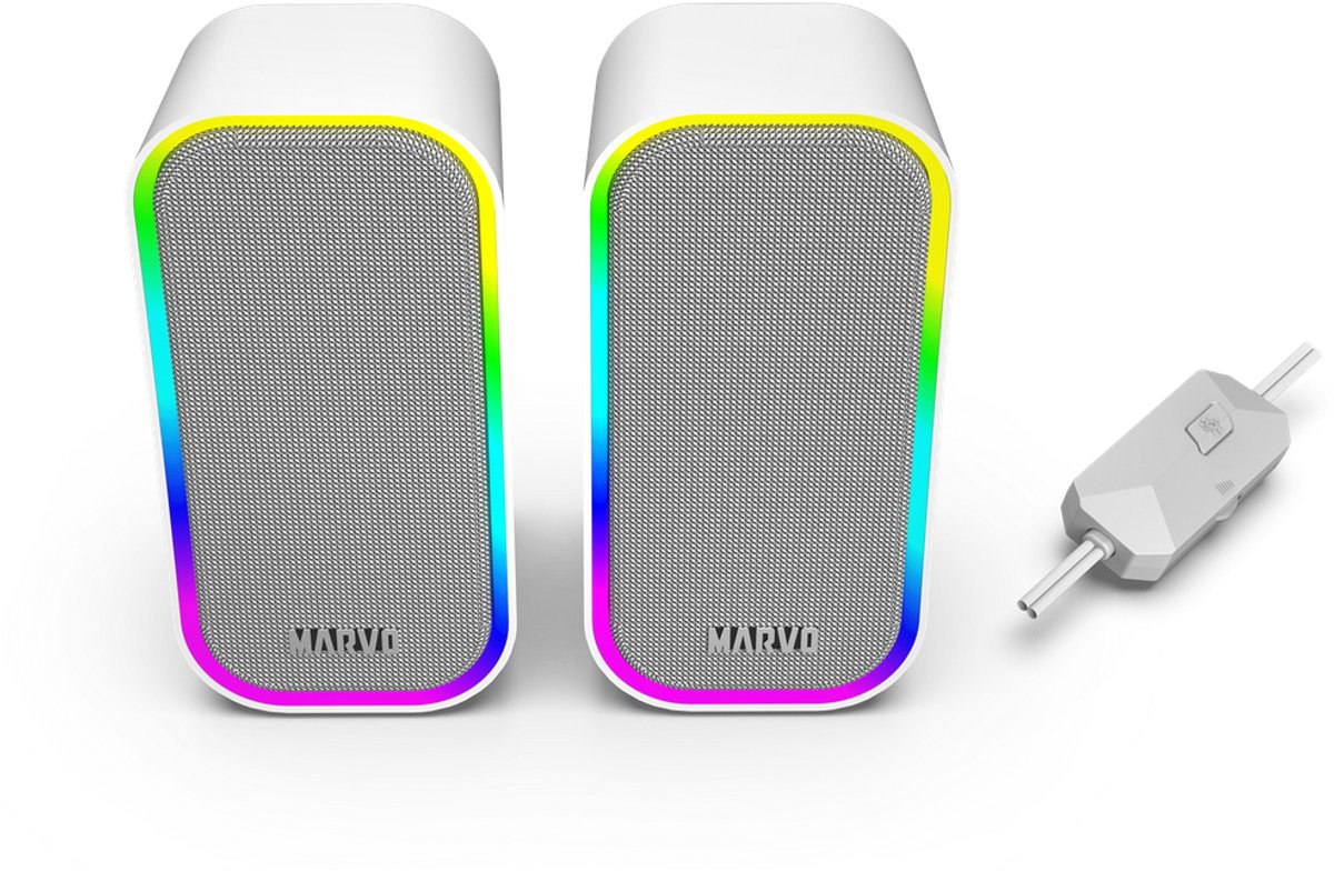 Marvo 2.0 Speakers Havoc 20 - 2X 3W- Rgb Verlichting - Grijs - afbeelding 3