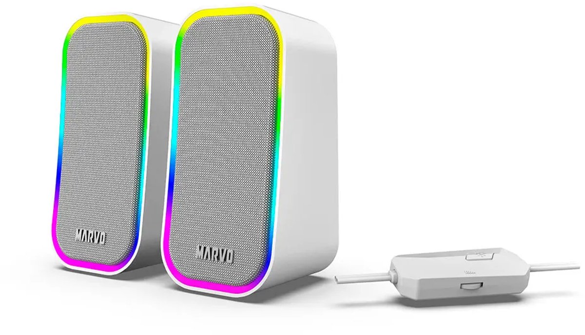 Marvo 2.0 Speakers Havoc 20 - 2X 3W- Rgb Verlichting - Grijs - afbeelding 4