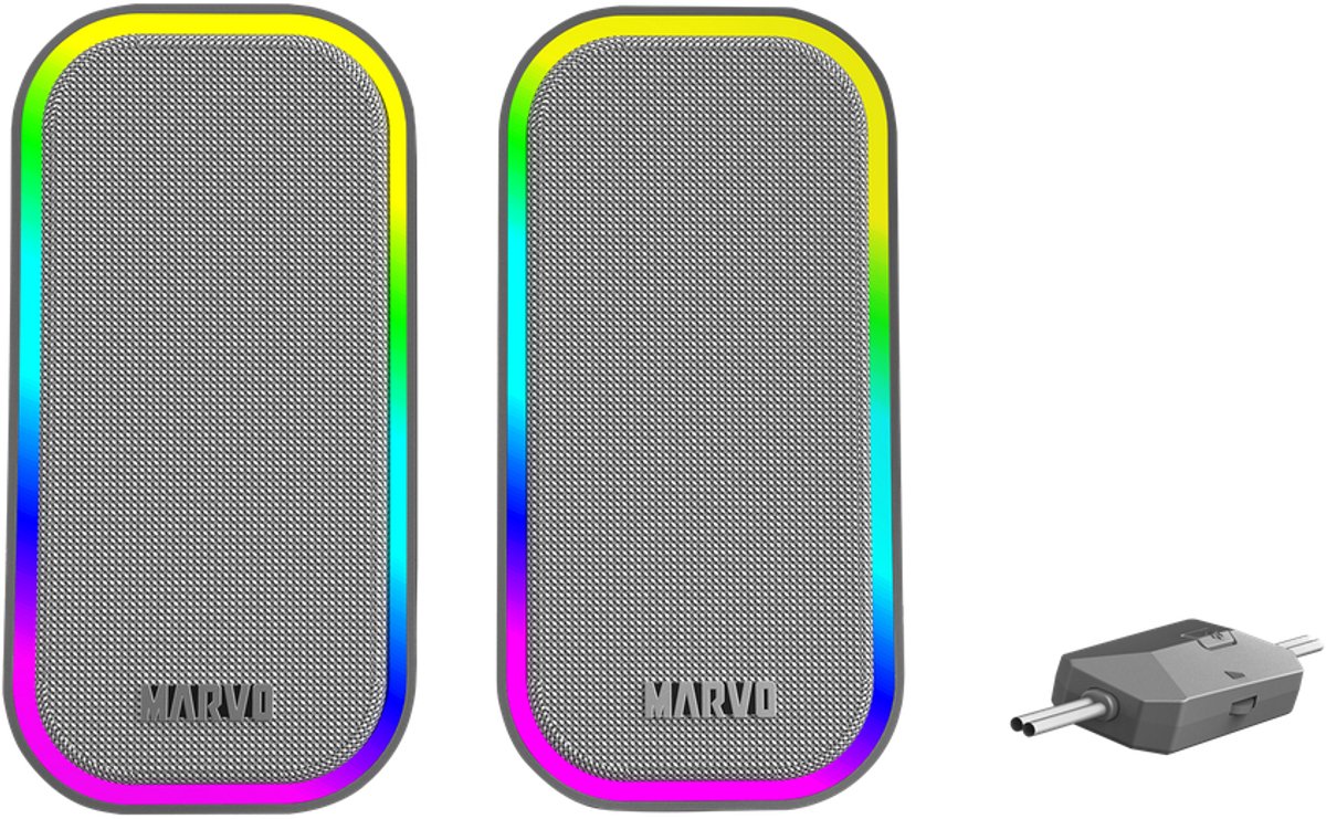 Marvo 2.0 Speakers Havoc 20 - 2X 3W- Rgb Verlichting - Grijs - afbeelding 5