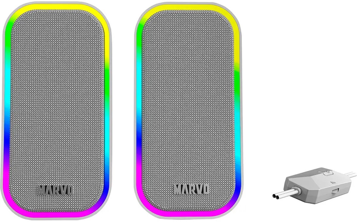 Marvo 2.0 Speakers Havoc 20 - 2X 3W- Rgb Verlichting - Grijs - afbeelding 8