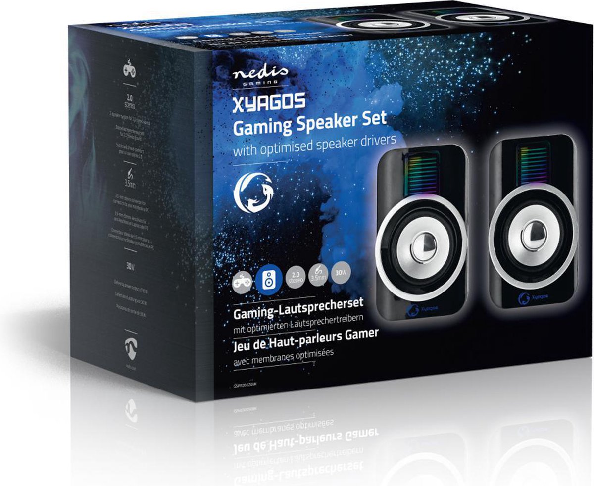 Nedis Gaming Speaker - Speaker-Kanalen: 2.0 - Usb Gevoed - 3,5 Mm Male - 30 W - - afbeelding 9