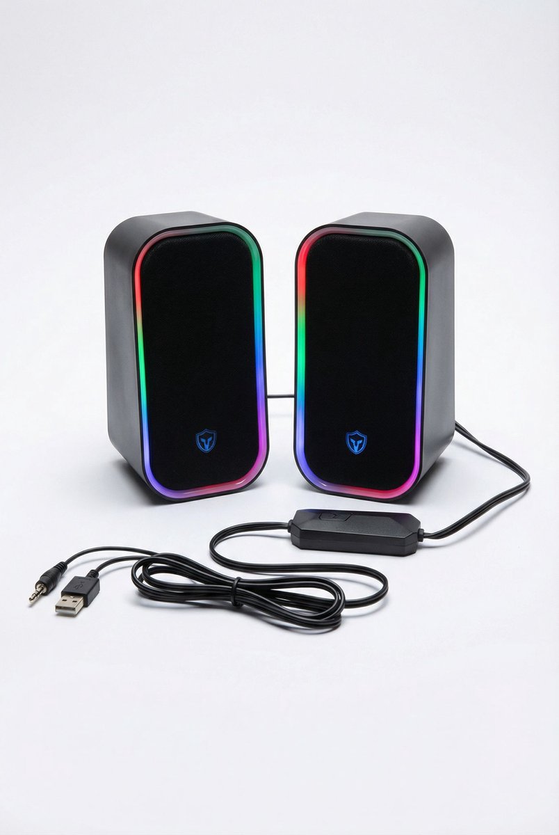 Battletron Gaming Speakers met LED Verlichting - afbeelding 2