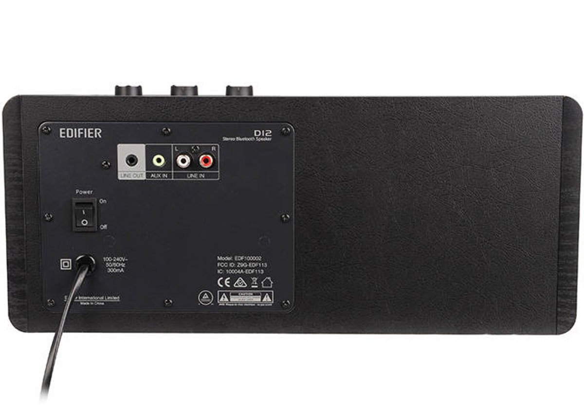 Edifier D12 Integrated Stereo Bluetooth Speaker, 70W RMS, Black - afbeelding 4