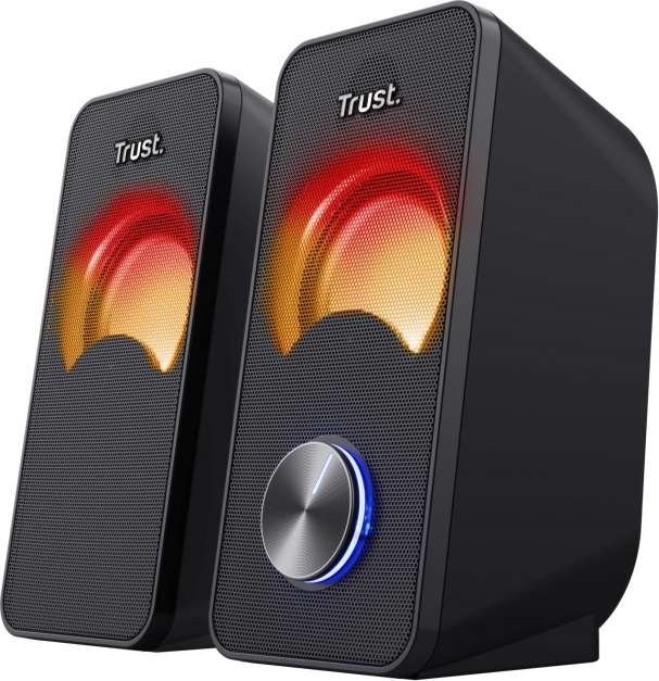 Trust arys 2 0 pc luidsprekerset met 2 orig - Trust Arys Compact RGB 2.0 Speaker Set