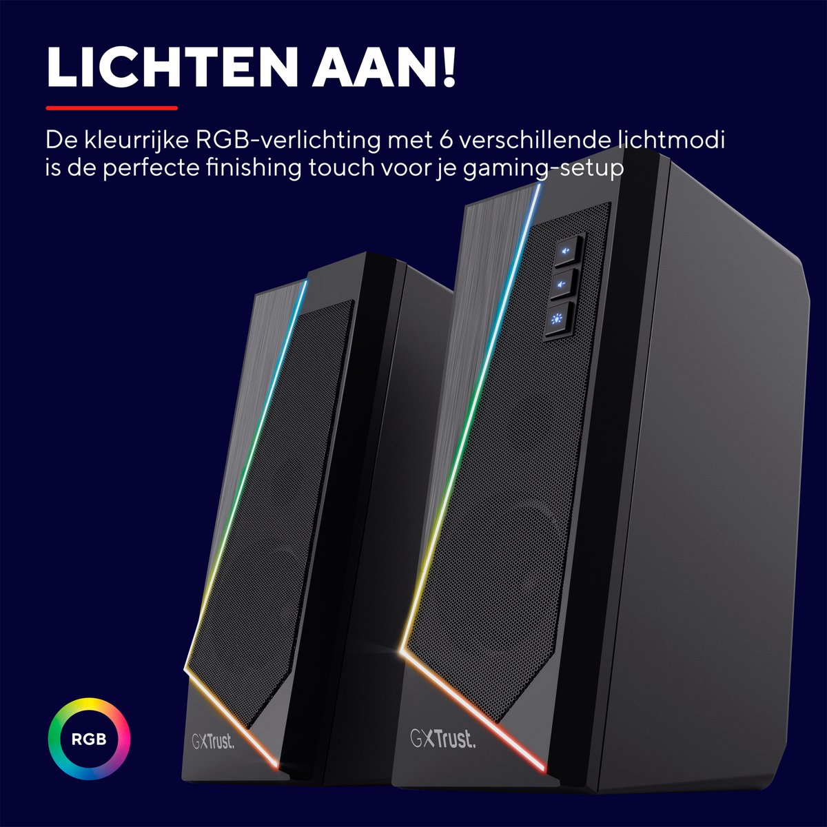 Trust Gxt 609 – 2.0 Speaker Set – Stereo Sound – Rgb Verlichting – Usb Powered - afbeelding 2