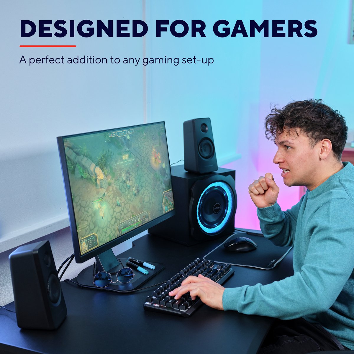 Trust Gxt629 2.1 Tytan Rgb speaker - afbeelding 3