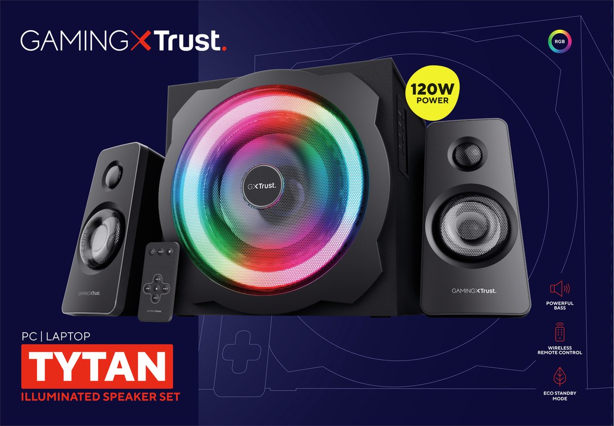 Trust Gxt629 2.1 Tytan Rgb speaker - afbeelding 7