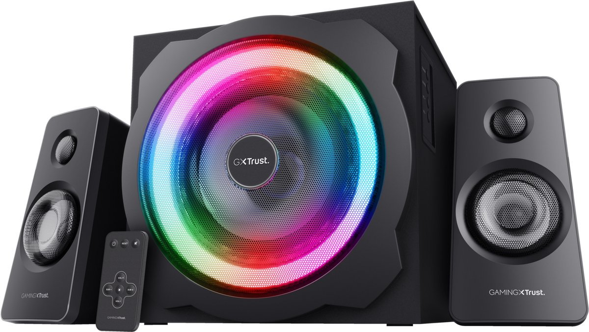 Trust Trust Gxt 629 Tytan 2.1 Speaker Set – 2.1-Kanaals – Rgb Led – 60 W Rms – Gaming Speakers – Zwart