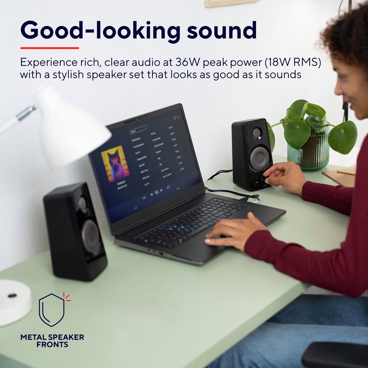 Trust Tytan 2.0 – Pc Speakerset – 36W Piekvermogen – Usb Voeding – 3.5Mm Audio - afbeelding 2