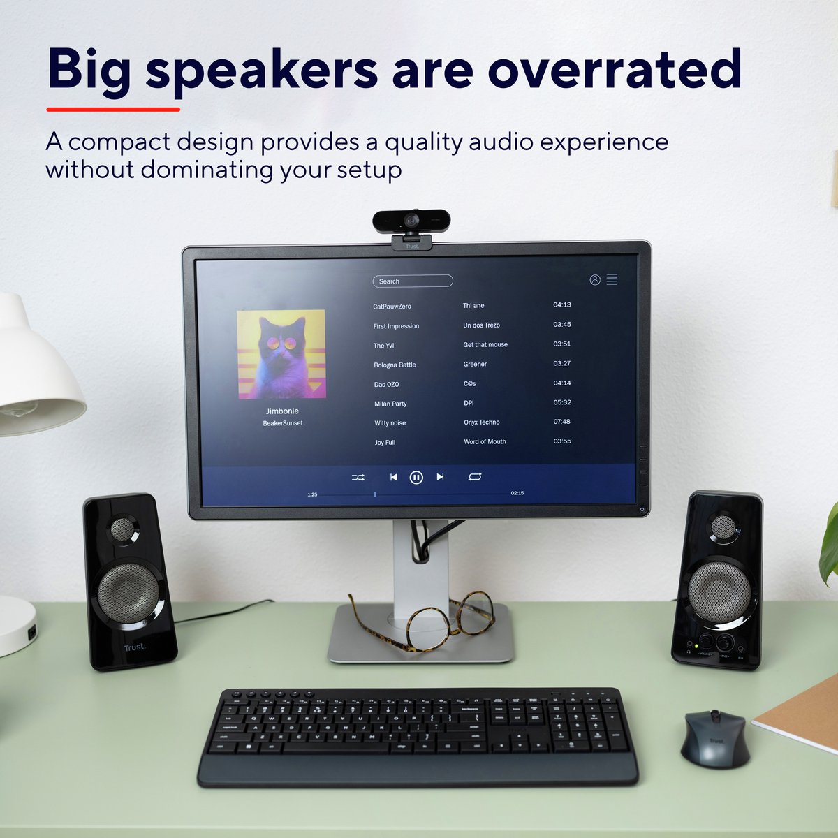 Trust Tytan 2.0 – Pc Speakerset – 36W Piekvermogen – Usb Voeding – 3.5Mm Audio - afbeelding 3