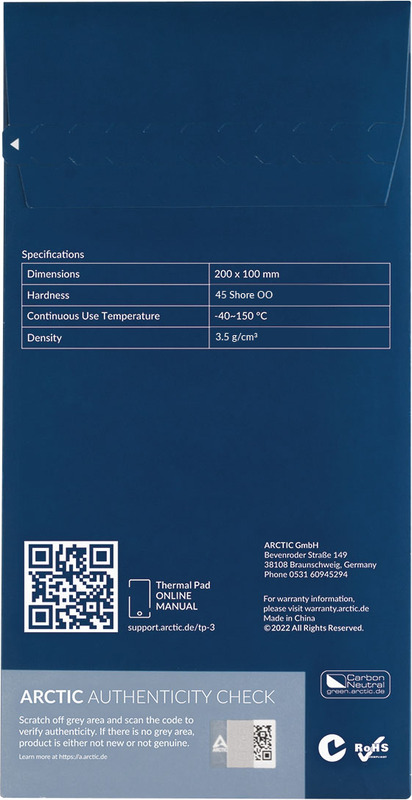 Arctic tp 3 1 5mm 200 x 5 orig - ARCTIC TP-3 Premium Performance Thermal Pad 200x100mm 1.5mm Koelpasta