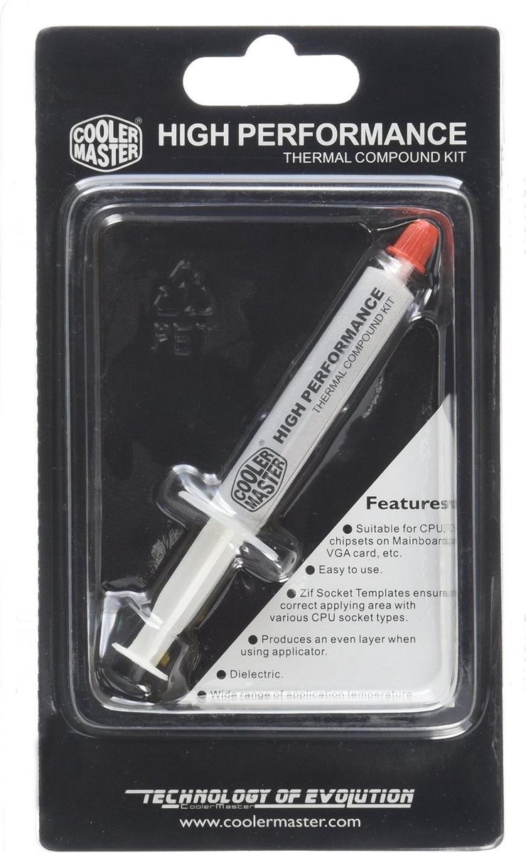 Cooler Master Htk-002 Thermal Grease Compound - Wit koelpasta - afbeelding 3