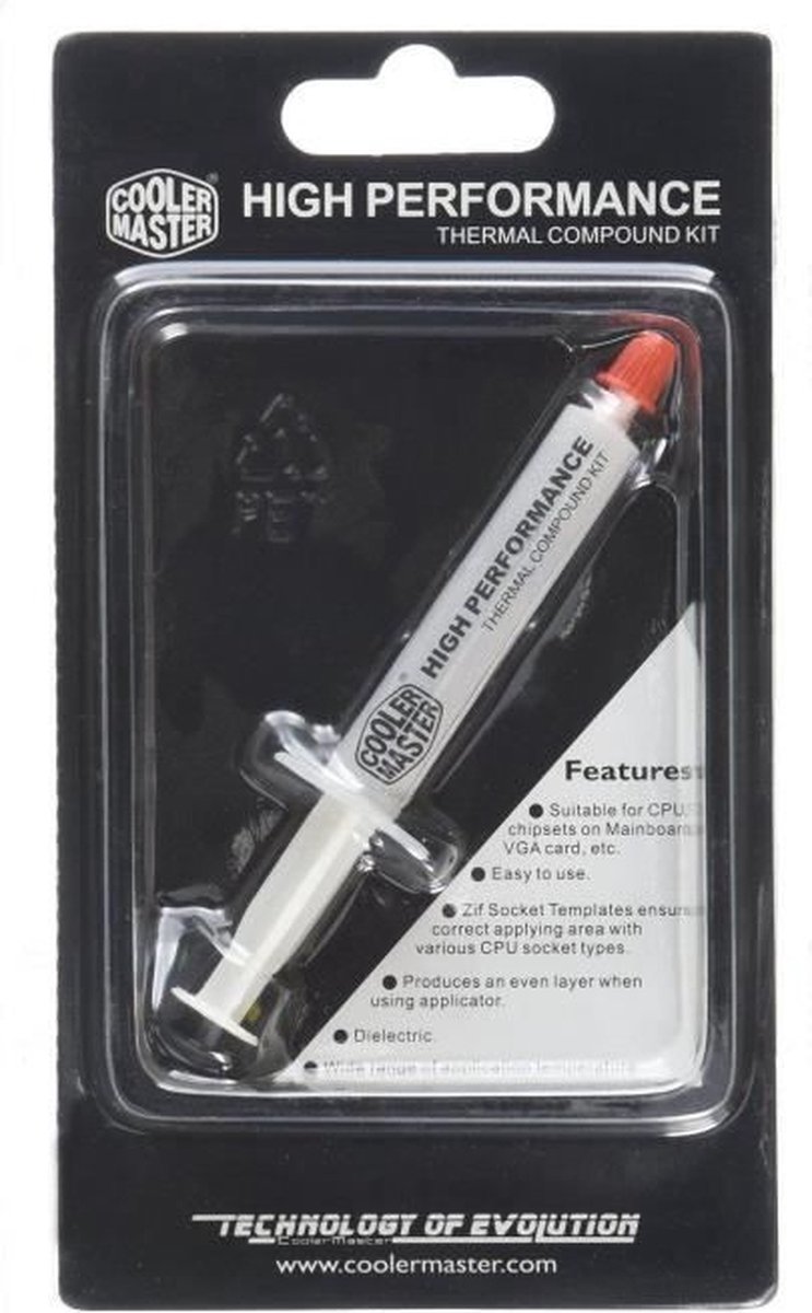 Cooler Master Htk-002 Thermal Grease Compound - Wit koelpasta - afbeelding 4