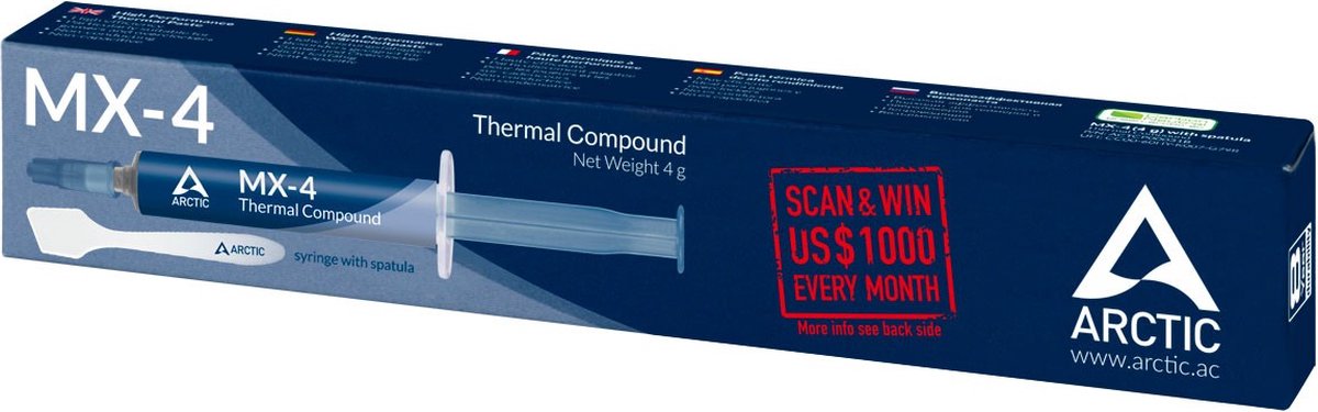 Mx-4 High Performance Wärmeleitpaste Mit Spachtel - Wärmeleitpaste - 2,5 G/Cm³ koelpasta - afbeelding 3