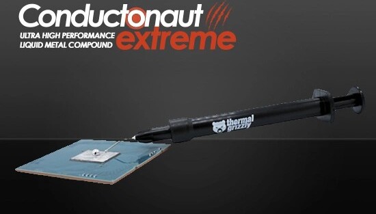 Thermal grizzly conductonaut extreme 5 g koelp 2 orig - Thermal Grizzly Conductonaut Extreme Vloeibaar Metaal Koelpasta - 5g