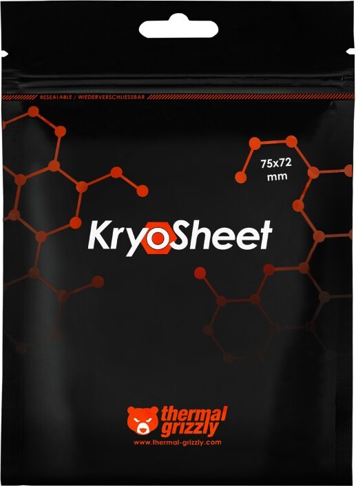 Thermal grizzly kryosheet 75 x 72mm 7 orig - Thermal Grizzly KryoSheet Thermal Pad 75 x 72mm