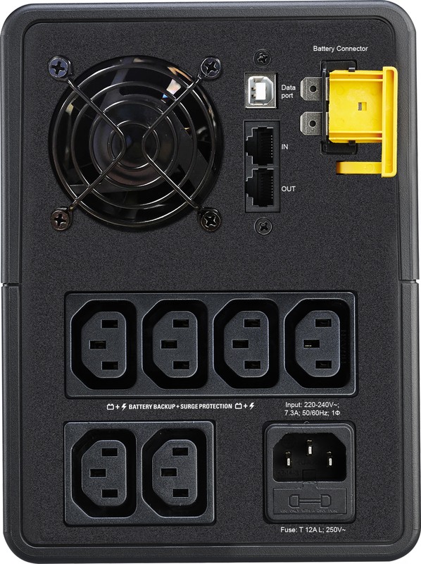Apc back ups 1600va 230v avr iec 3 orig - APC Back-UPS Bx1600Mi Noodstroomvoeding, 6X C13 1600VA UPS (Black)