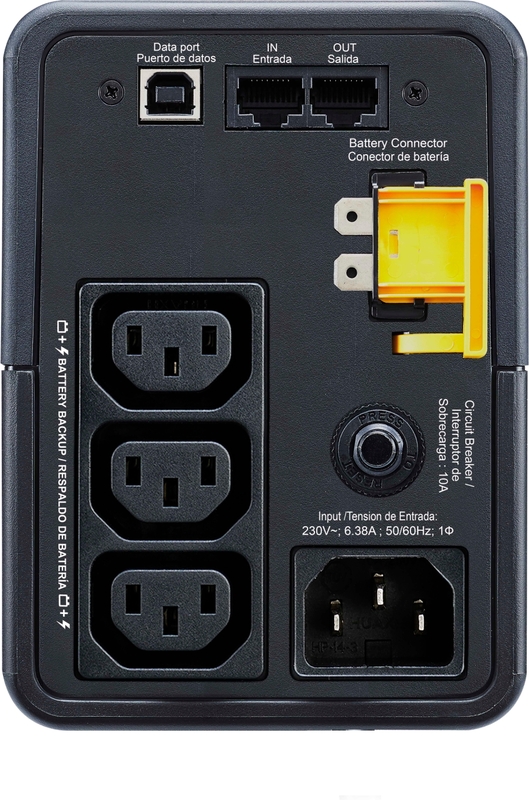 Apc back ups 500va 230v avr iec 3 orig - APC Back-UPS Bx500Mi Noodstroomvoeding, 3X C13, USB 500VA UPS (Black)