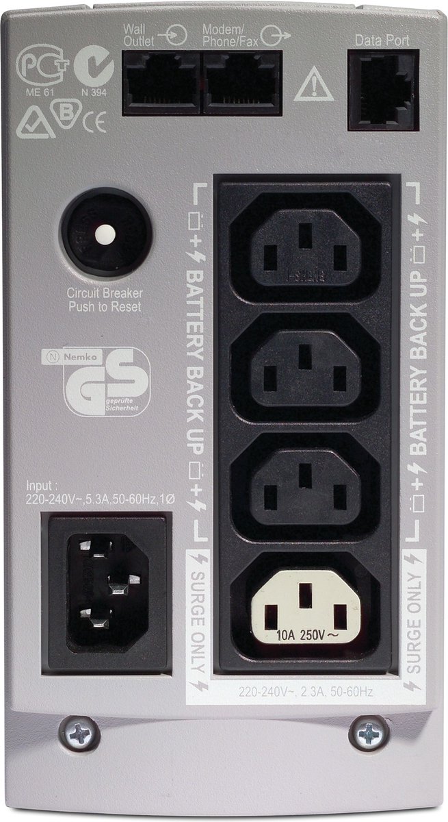 Apc Back-Ups Bk500Ei - Noodstroomvoeding 4X C13 Uitgang, Usb - 500Va - afbeelding 8