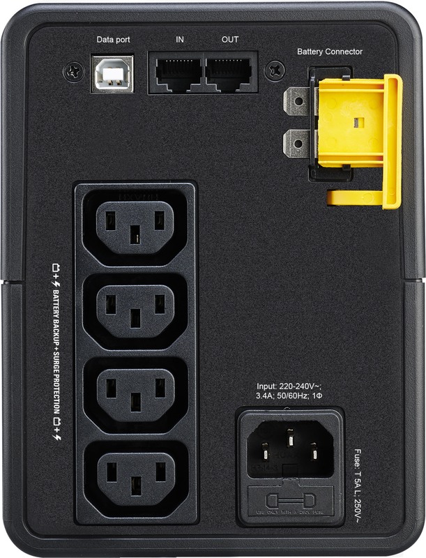 Apc back ups bx mi 750va 230v 3 orig - APC Back-UPS BX750MI Noodstroomvoeding, 4X C13, USB 750VA UPS (Black)