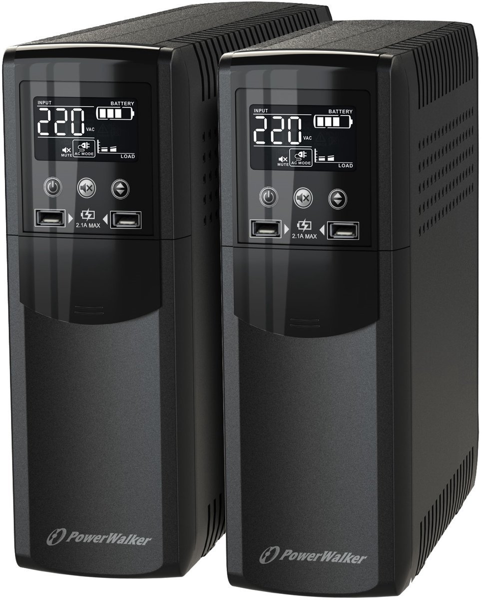 Bluewalker Bluewalker Vi 1500 Csw - Ups 1500Va - 900W - 162-290 Vac - 45Hz-65 Hz - 230Vac - Zwart