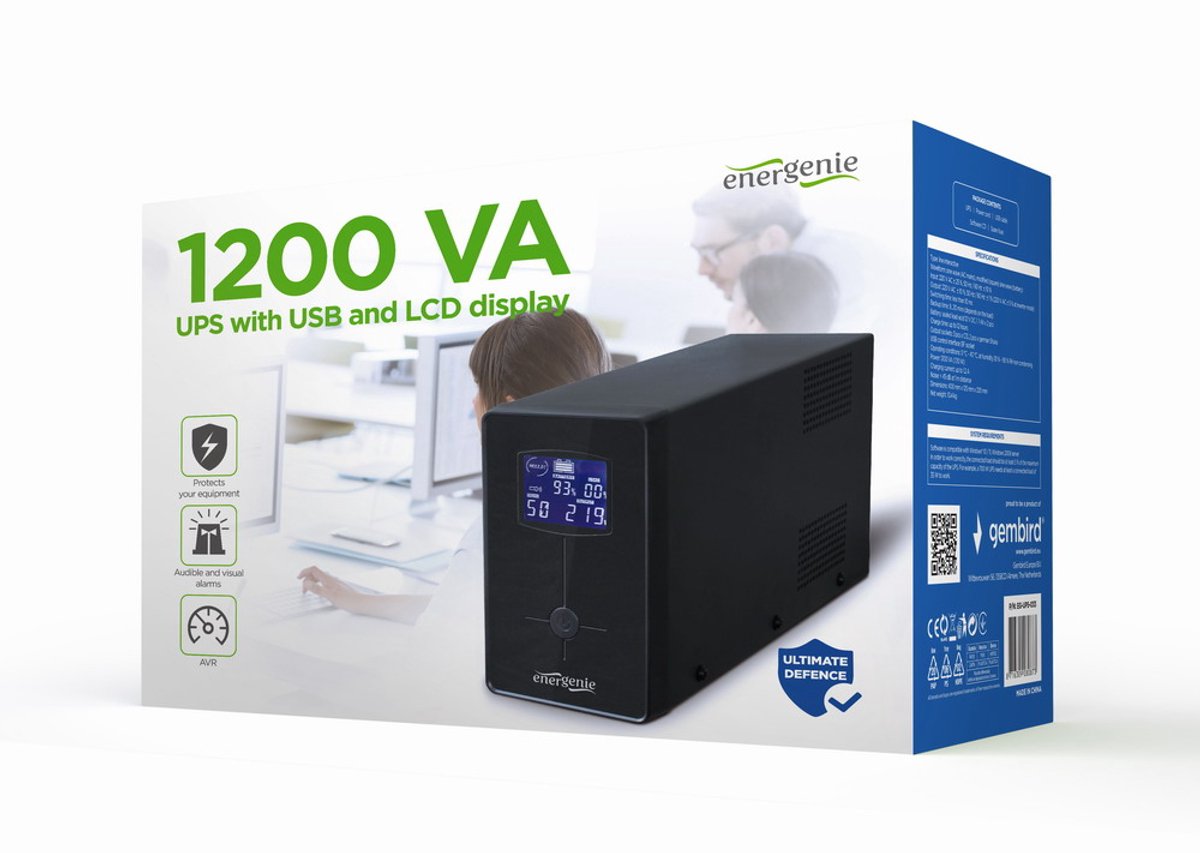 Energenie Eg-Ups-033 - Ups Met Lcd, 1200 Va - afbeelding 8