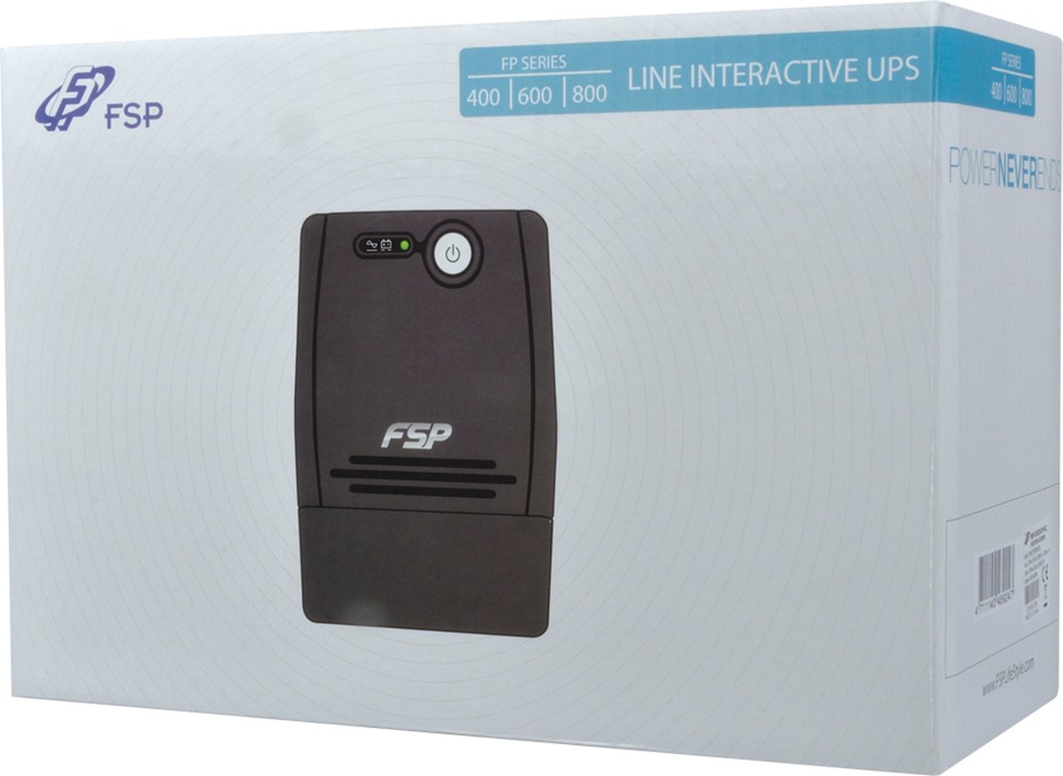 Fsp/Fortron Fp 800 800Va 2Ac Outlet(S) Toren Zwart Ups - afbeelding 7