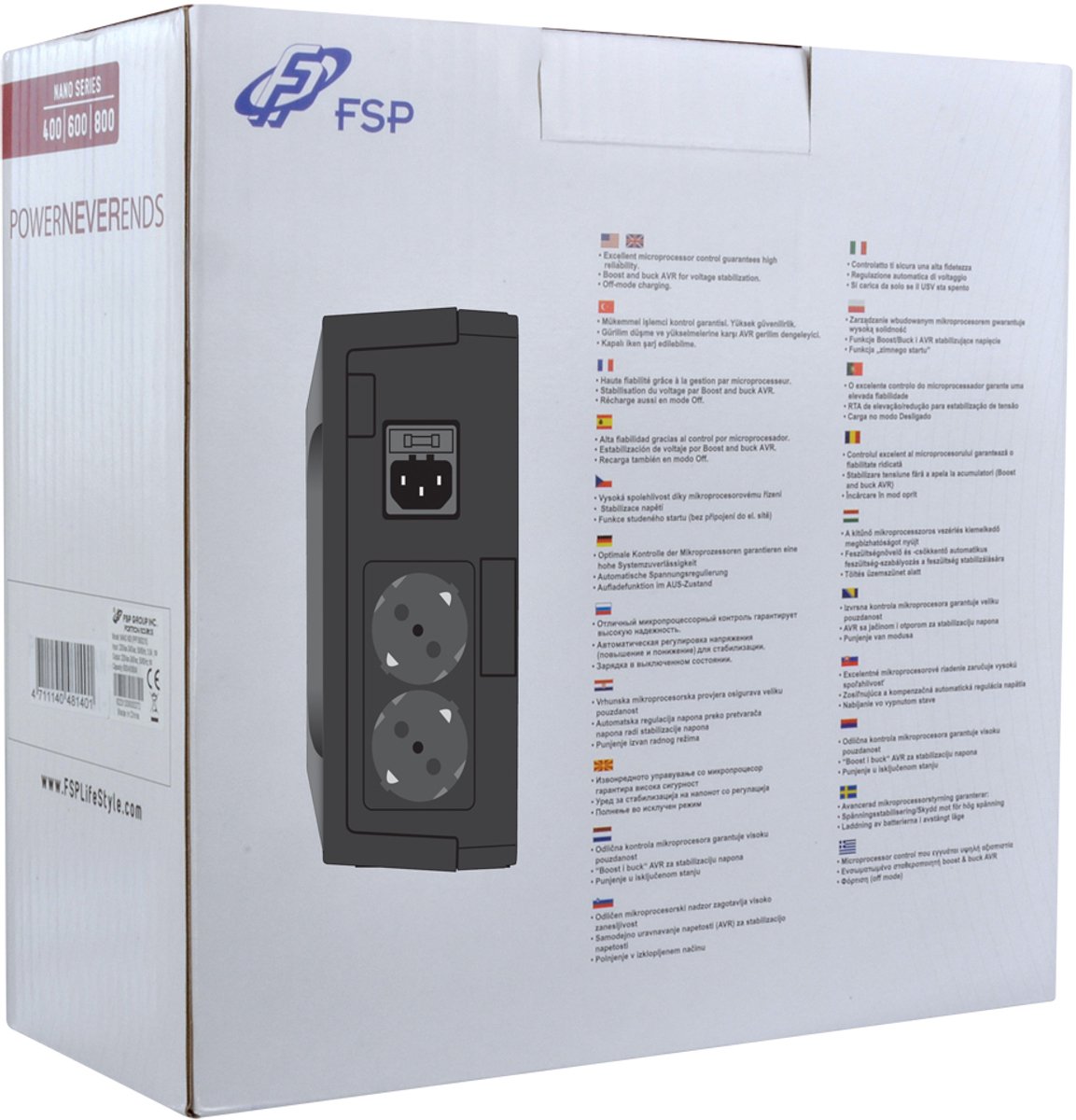 Fsp Nano 800 Offline Ups 800Va 480W - afbeelding 4