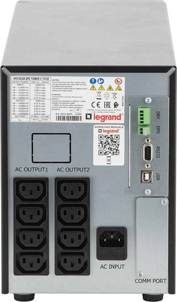 Legrand Keor Asi Spe Tower 1.5Kva Ups Line-Interactive 1,5 Kva 1200 W 8 - afbeelding 2