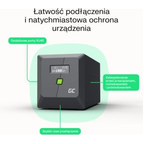 Noname green cell ups line interactiv 6 orig - Green Cell UPSLM900 1500VA 900W UPS
