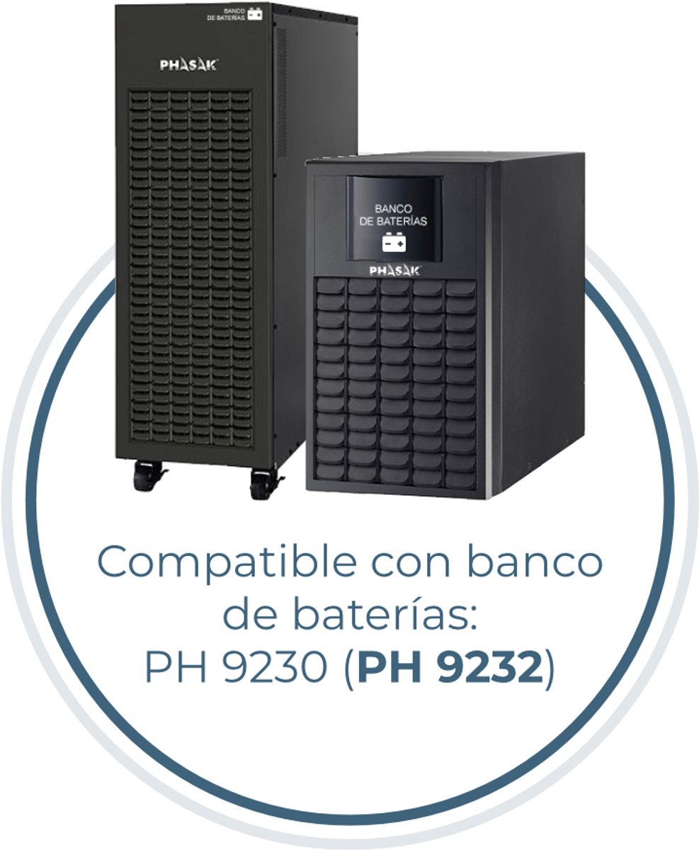 Phasak Smart Pro Online 3000VA 2700W UPS - afbeelding 2
