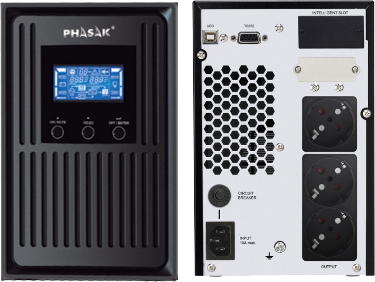 Phasak Conqueror Pro PH 8010 Online 1000VA UPS - afbeelding 7