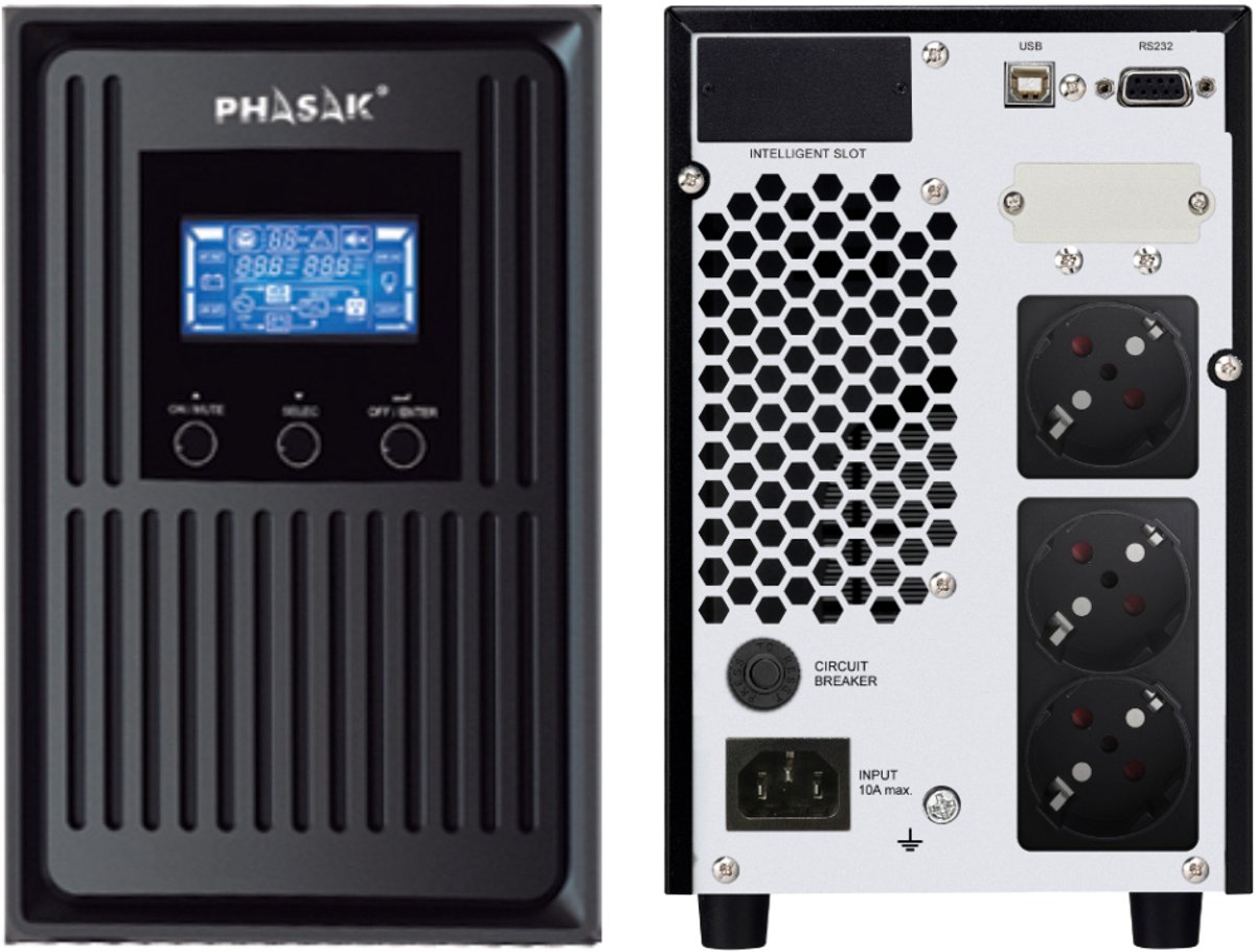 Phasak Conqueror Pro PH 8020 2000VA Online UPS - afbeelding 7