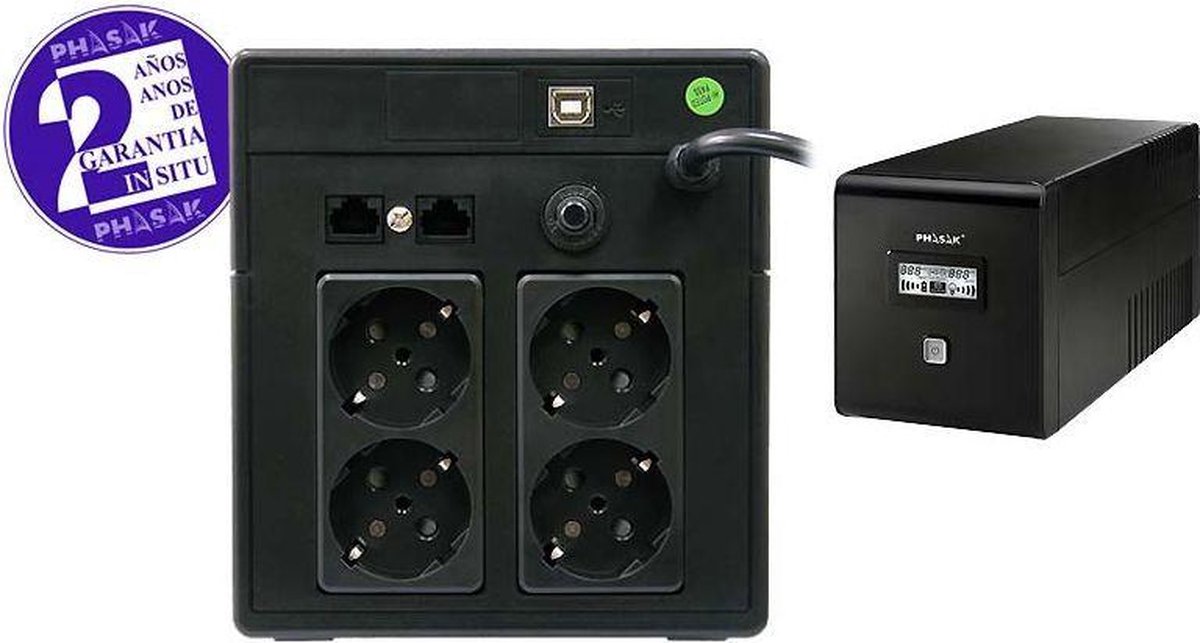Phasak Esential Interactive 1000 VA UPS - afbeelding 10