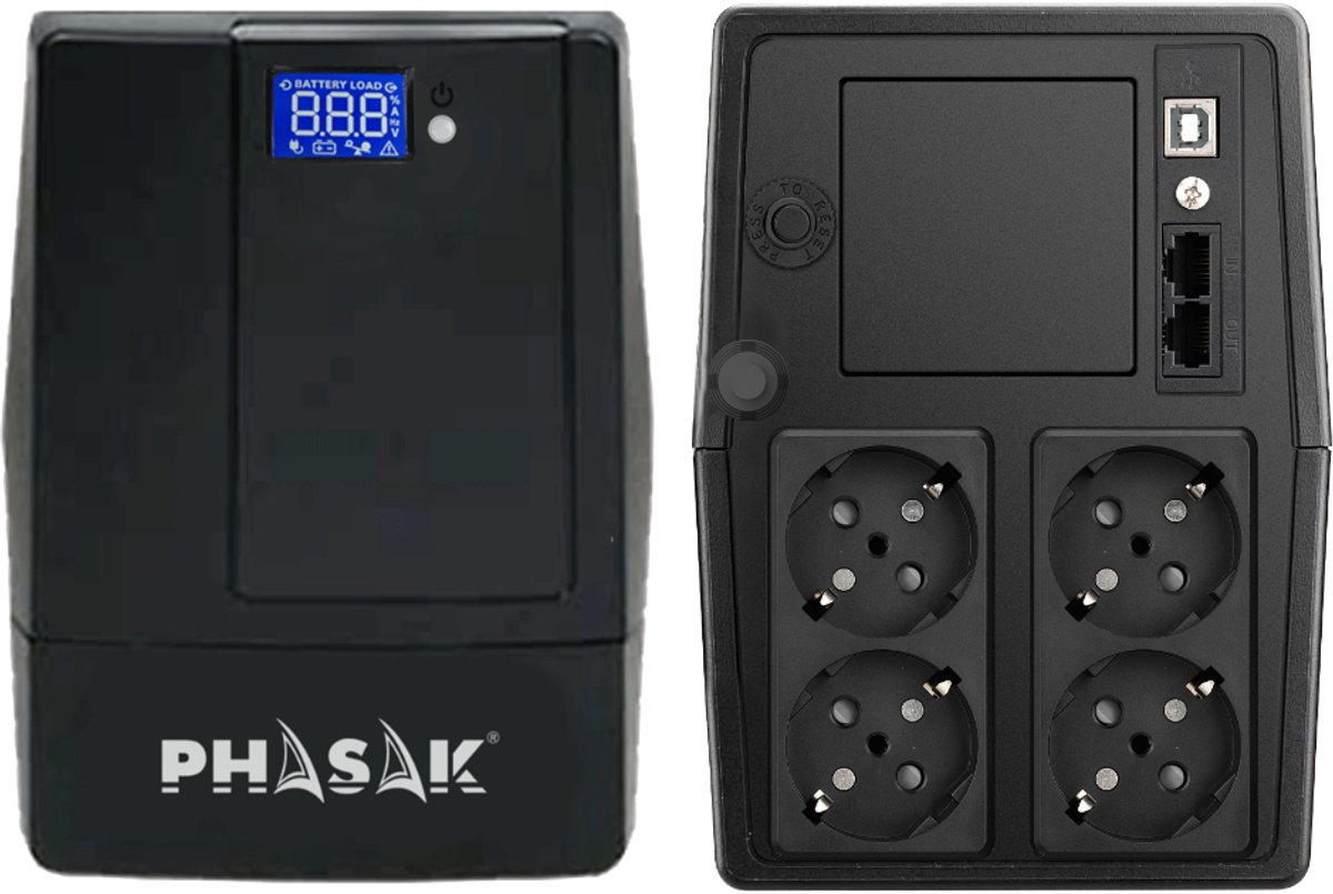 Phasak Esential Interactive 1000 VA UPS - afbeelding 9