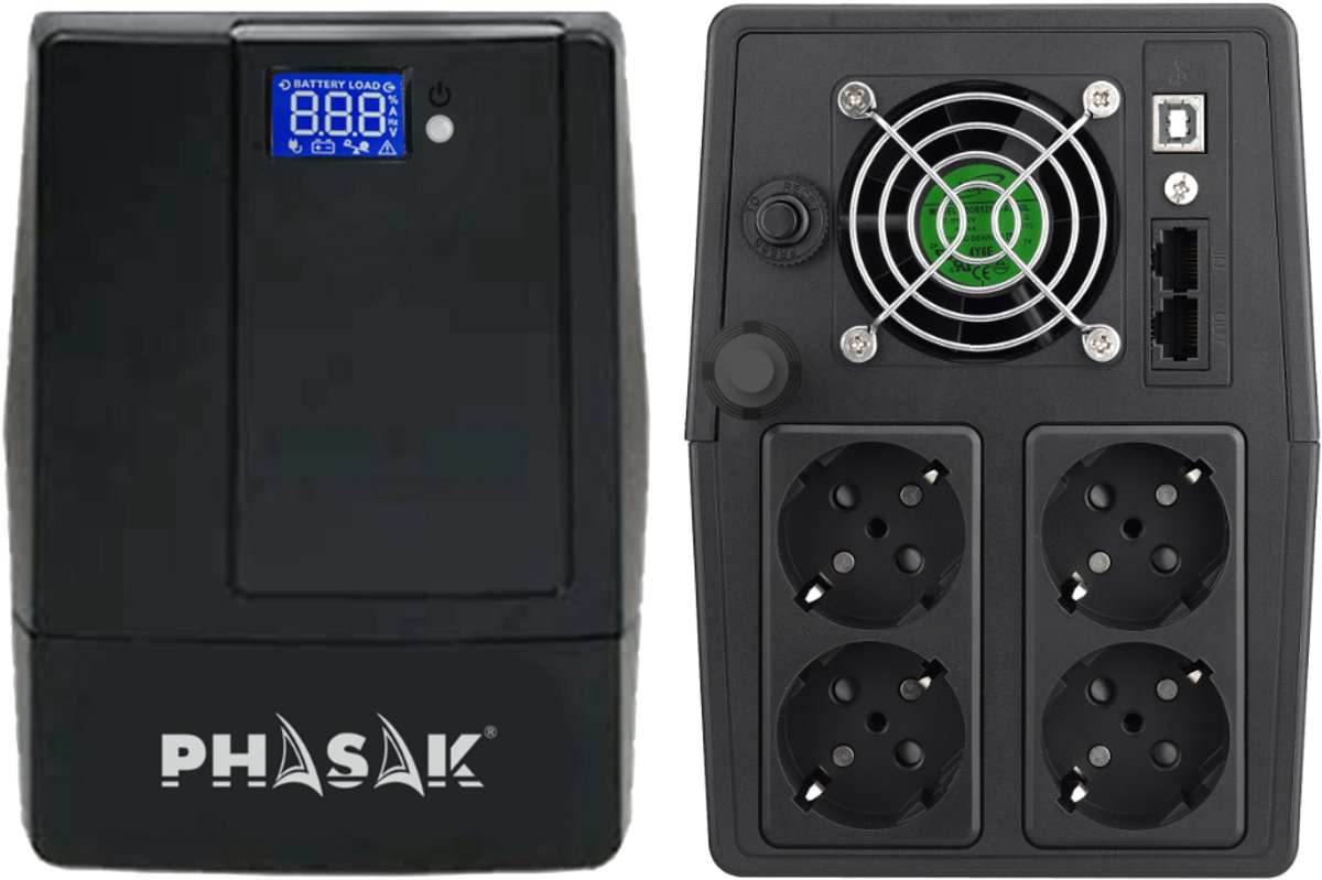 Phasak Esential Interactive UPS 2000VA / 1200W - afbeelding 8