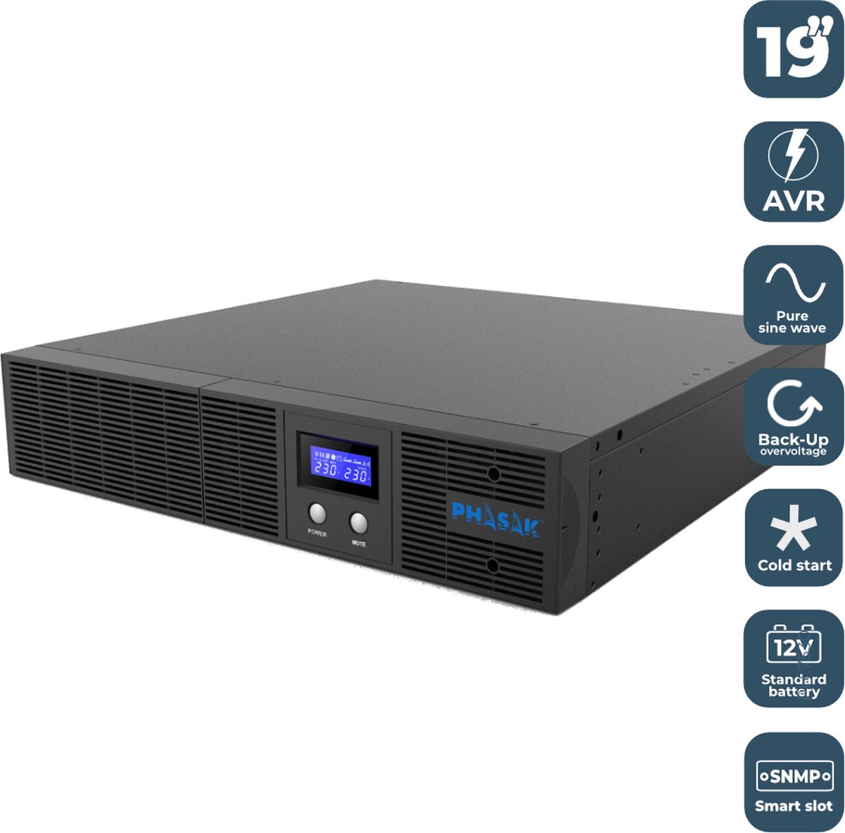Phasak Protekt Rack Interactive UPS 3060VA PH 7530 - afbeelding 3