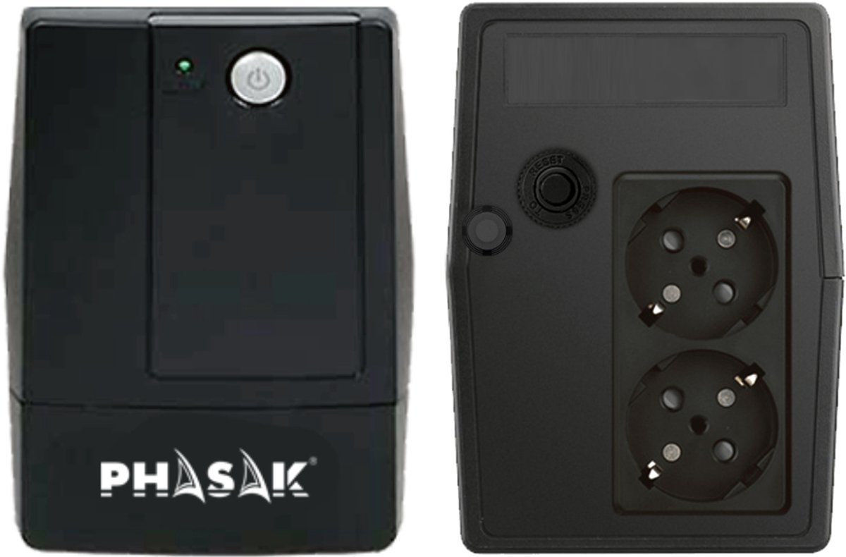 Phasak Basic Ups Line-Interactive 0,8 Kva 480 W 2 Ac-Uitgang(En) - afbeelding 7