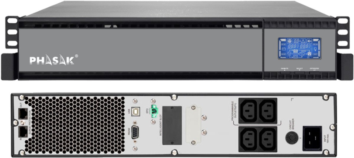Phasak Ph 9315 Ups Dubbele Conversie (Online) 1,5 Kva 1350 W 4 Ac-Uitgang(En) - afbeelding 9