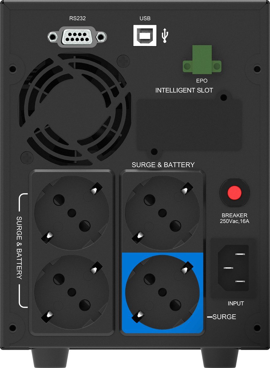 Phasak Phasak Protekt Line-Interactive 2,16 Kva 1400 W 4 Ac-Uitgang(En)